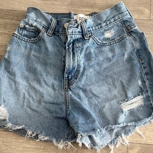 Urban Outfitters BDG Light Blue Ripped Jean Shorts